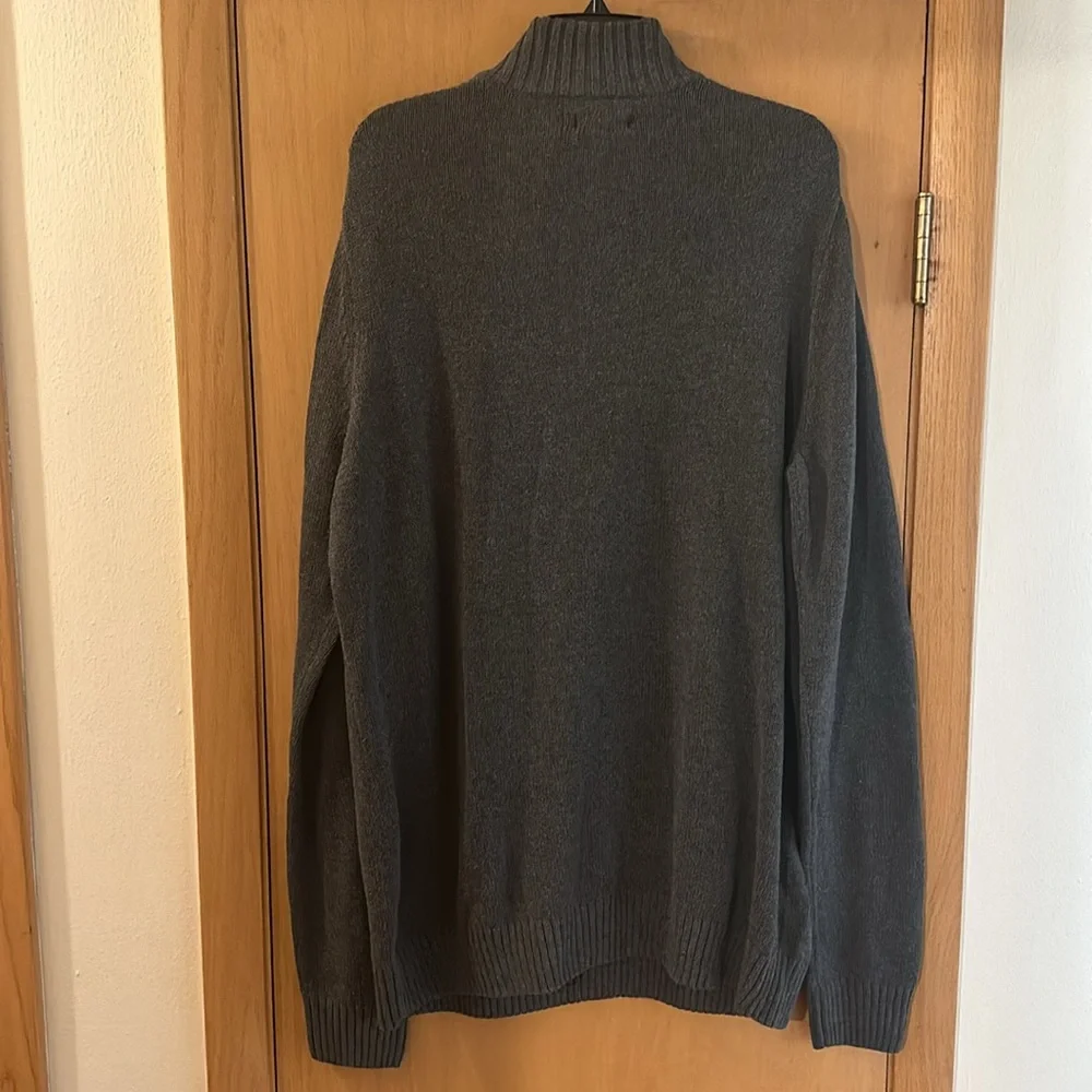 Croft & Barrow Men’s Mockneck Zip Sweater New Gray Size XXL Tall Long